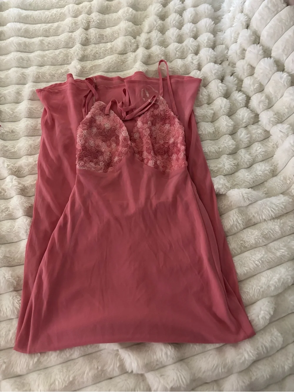 Women’s Pink Lace-Trim Chemise Nightgown